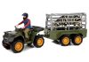 Quad egy Trailer Transporter Figurines Zebra-val