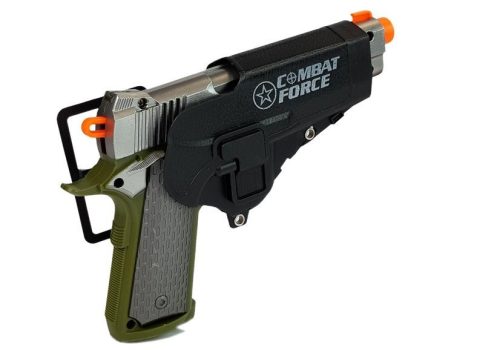 Rendőrségi készlet pisztoly 20 cm-es jelvény, síp tok fényeffektus hang