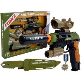 Állítsa be a katonai pisztoly puska kés kitüntetését