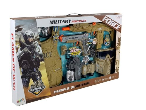 Katonai készlet fegyver maszk távcső mellény iránytű