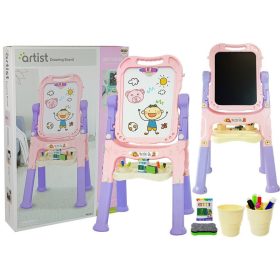 Mágneses krétatábla kék-piros kiegészítőkkel