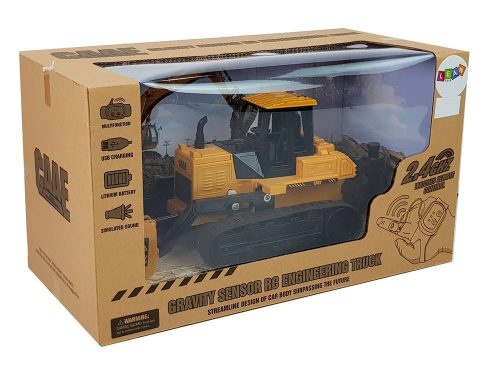 Bulldózer Caterpillar Wheels távirányító kézmozdulattal 2.4G 1:28