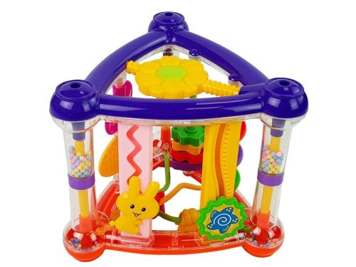 Színes Oktató Kocka Csörgő Formájú Tükör Babáknak Lila És Piros