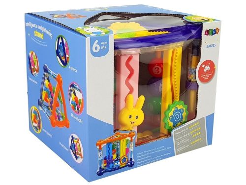 Színes Oktató Kocka Csörgő Formájú Tükör Babáknak Lila És Piros