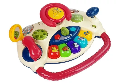 Interaktív baba kormánykerék Piano Animal Sounds Phone