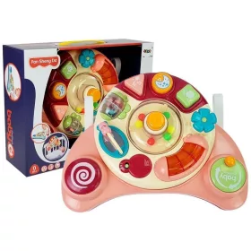 Interaktív Baba Panel Toy Music Animal Pink