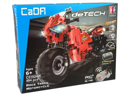 CADA Építőelem Szett Távirányítós Motorkerékpár 2.4G 484 db