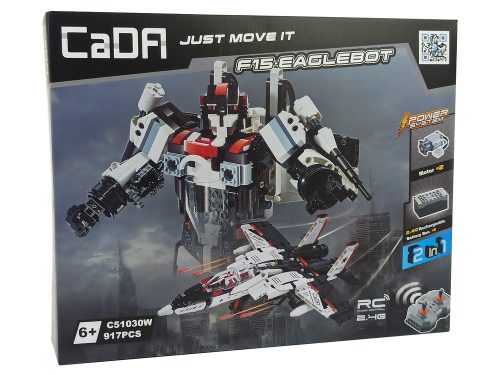 Építési blokkok Robot Plane Cada blokkokból Távirányított 917 elemből