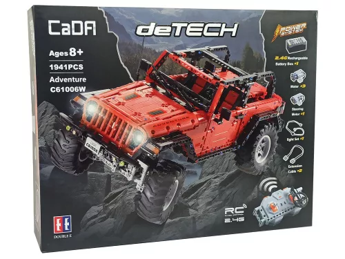 Építési blokkok Auto Off-Road távirányítós piros 1941 elemek