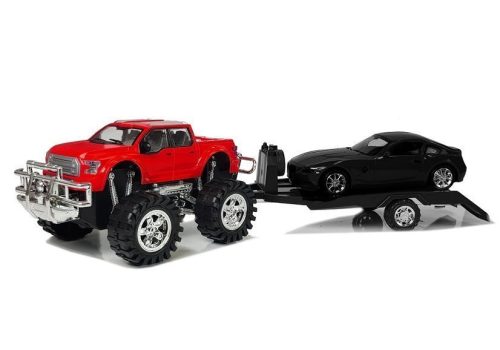 Járműkészlet Red Monster Truck Fekete BMW Caravan 58 cm