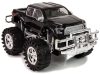 Járműszett Fekete Monster Truck Fehér Lakókocsi 58 cm