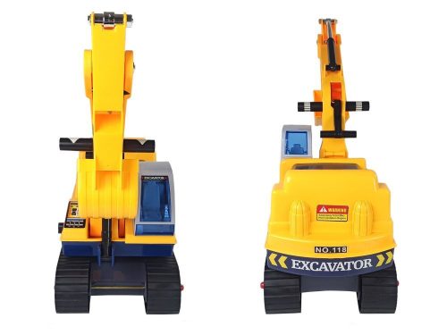 Nagy kotrógép építőipari motoros sisak sárga