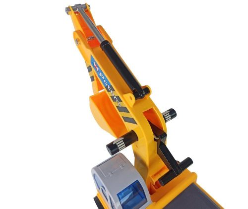 Nagy kotrógép építőipari motoros sisak sárga