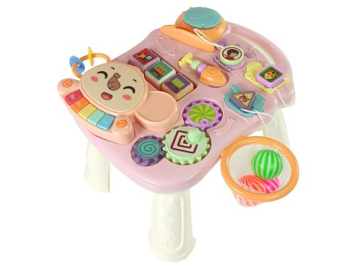 Interaktív tolóasztal 2 az 1-ben rózsaszín