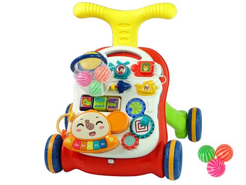 Interaktív járókeret 2 az 1-ben asztali piros