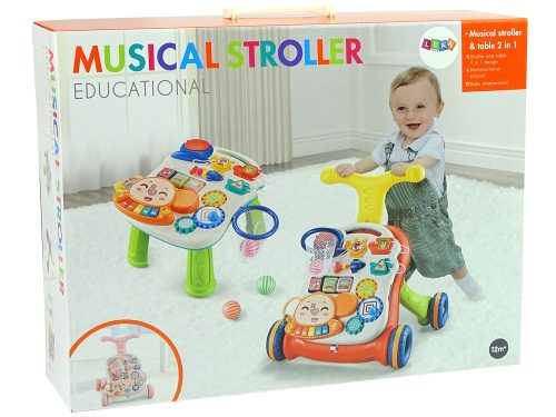 Interaktív járókeret 2 az 1-ben asztali piros