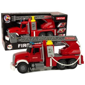 Tűzoltóautó piros víz hangok fények