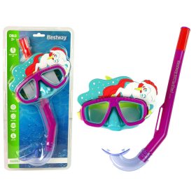 Rózsaszín Bestway búvármaszk kisállat-csővel 24059