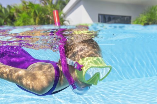 Búvárkészlet sárga maszk, uszonyok, cső Bestway 25039