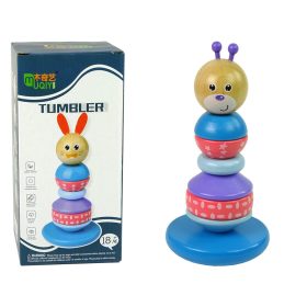   Fából készült mackó oktatási piramis egyensúlyozó torony