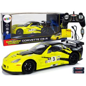   R / C Racing Sport Car 1:18 Corvette C6.R sárga 2,4 G lámpák