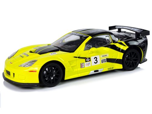 R / C Racing Sport Car 1:18 Corvette C6.R sárga 2,4 G lámpák