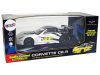 Versenysportautó R/C 1:18 Corvette C6.R fehér 2,4 G lámpák