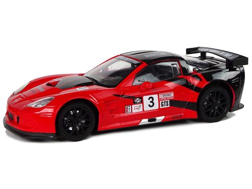 Versenyautó Távirányítós 1:18 Corvette C6.R Piros 2.4 G Fényekkel