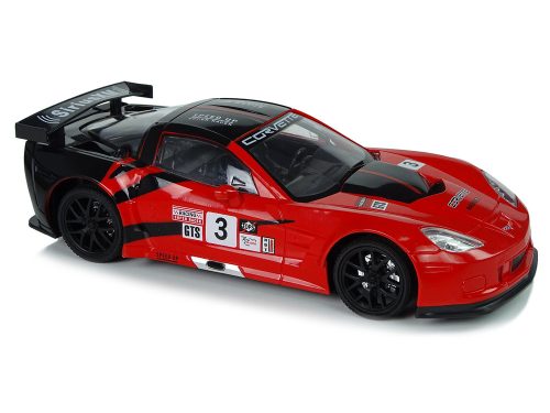 Versenyautó Távirányítós 1:18 Corvette C6.R Piros 2.4 G Fényekkel