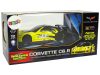 Sportautó R/C 1:24 Corvette C6.R sárga 2,4 G lámpák
