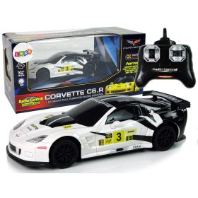 Sportautó R/C 1:24 Corvette C6.R fehér 2,4 G lámpák