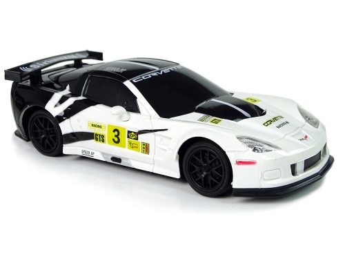 Sportautó R/C 1:24 Corvette C6.R fehér 2,4 G lámpák