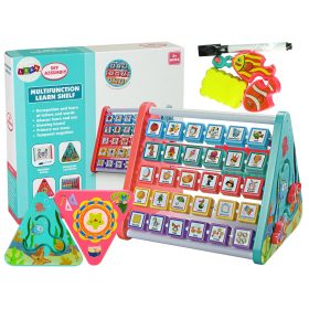   Tanulási polc Háromszög Számlálók Betűk Tárgyak Állatok