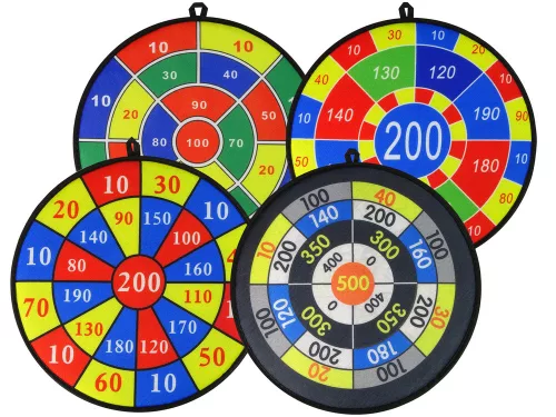 Dart 36 cm-es pajzsgolyók tépőzáras játékkészlet