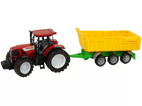 Traktor Piros Billencs Teherautó Sárga Traktor 50 cm