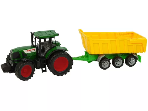 Traktor Piros Billencs Teherautó Sárga Traktor 50 cm