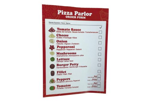 Pizza feltétkészlet konyhai szórakoztató étel