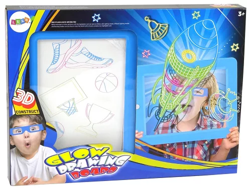 Mágikus megvilágított 3D táblaszemüveg, kék