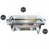 Herzberg HG-8022-1: 9 kvartos rozsdamentes acélból készült Chafing Dish - 1 edény