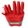 Royalty Line RL-6MSTR: 7-Piece Non-Stick Knife Set with Block - Red