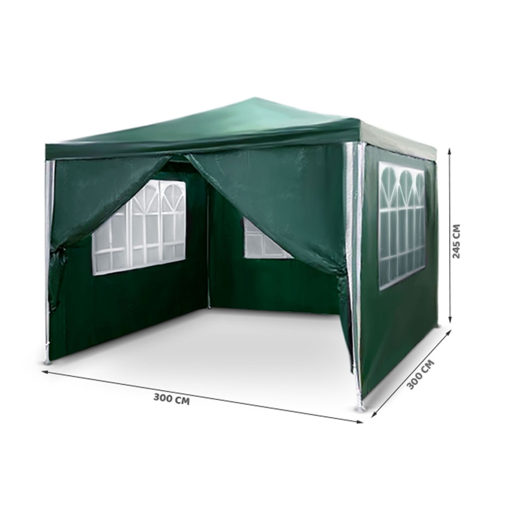 Kerti pavilon , zöld , 3x3m (4935)