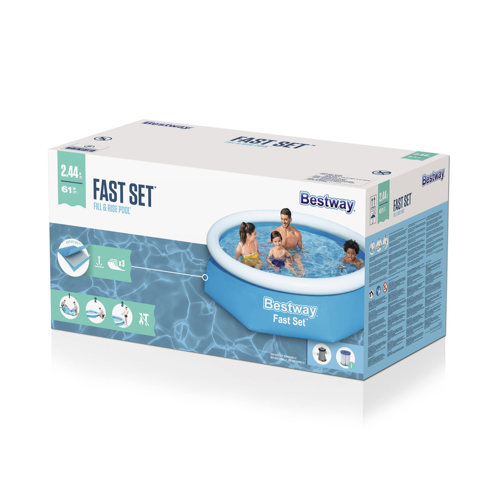 Bővíthető medence 244 x 61 cm Bestway 57450