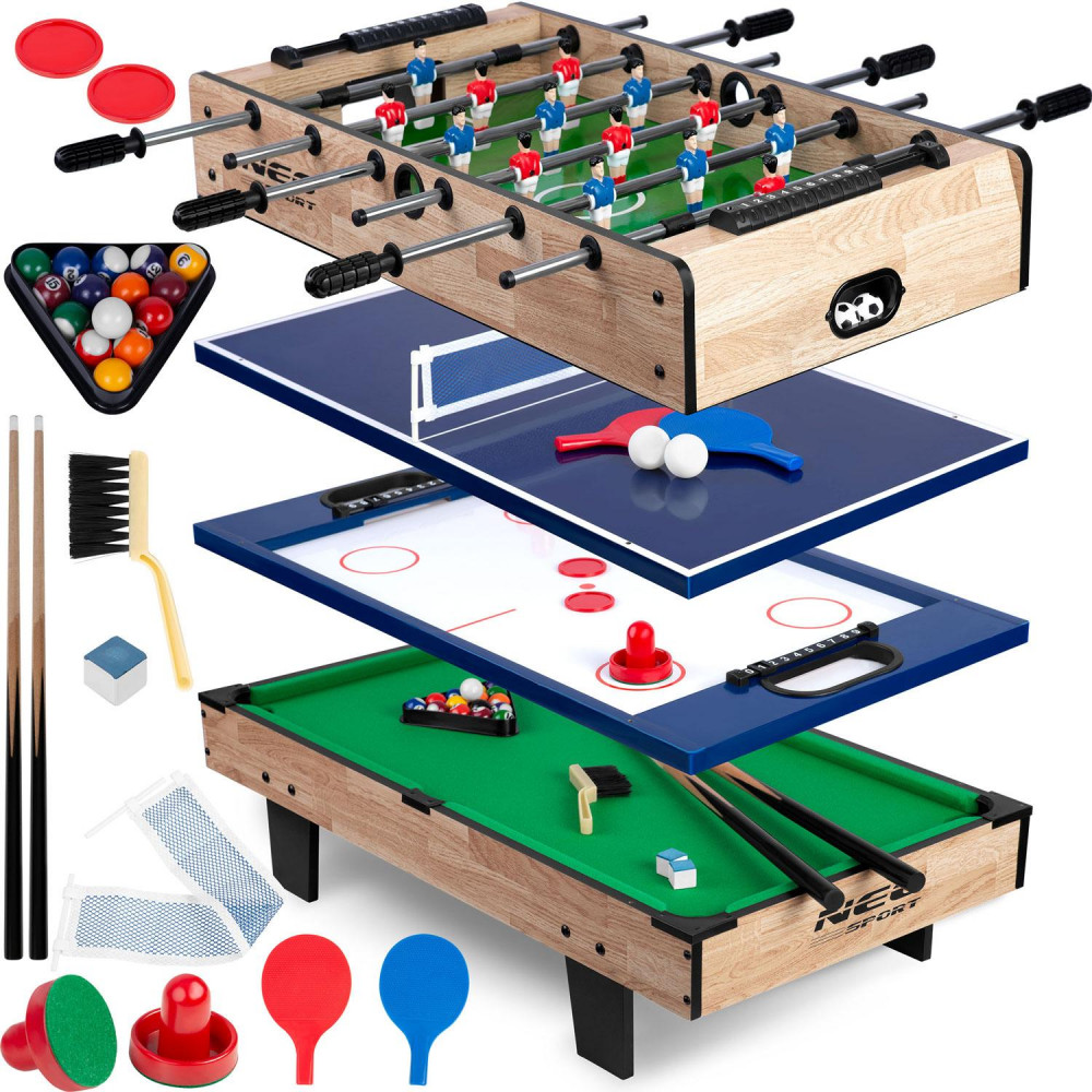 Többfunkciós játékasztal 4 az 1-ben csócsó , ping pong, léghoki , biliárdasztal