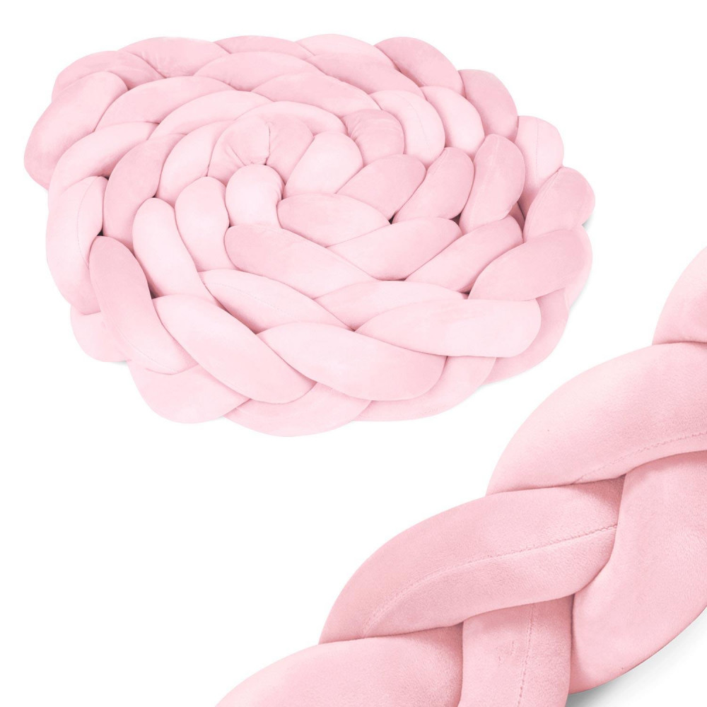 Antiallergén fonott rácsvédő - babapozicionáló Ricokids 3m rózsaszín