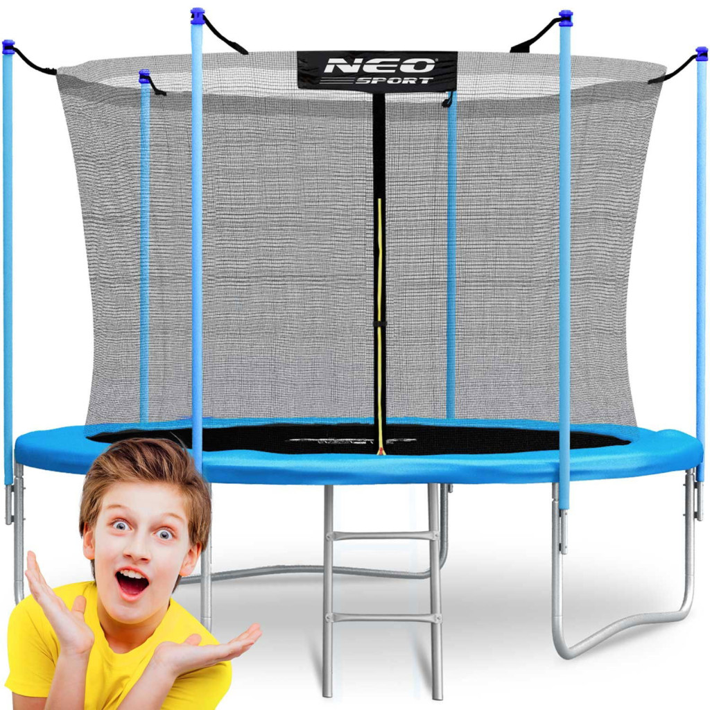 Kerti trambulin 8ft/252 cm belső hálóval és létrával - Neo-sport (NS-08W181)