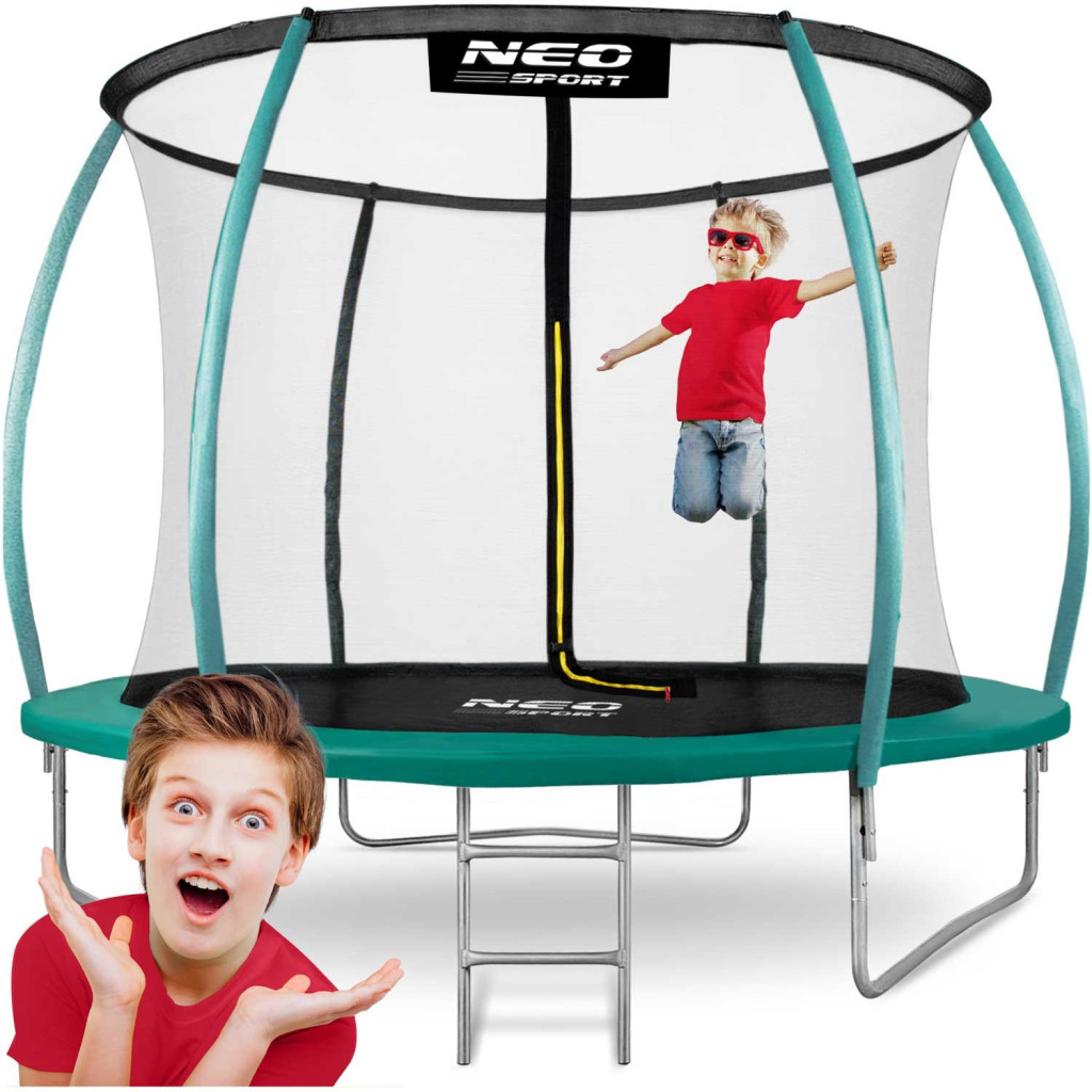Trambulin belső hálóval és létrával 312 cm Neo-Sport
