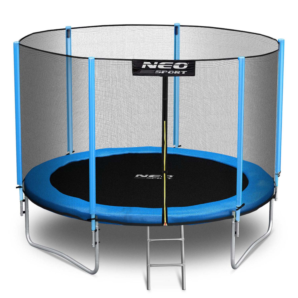 Trambulin külső hálóval és létrával 312 cm Neo-Sport (NS-10Z181)