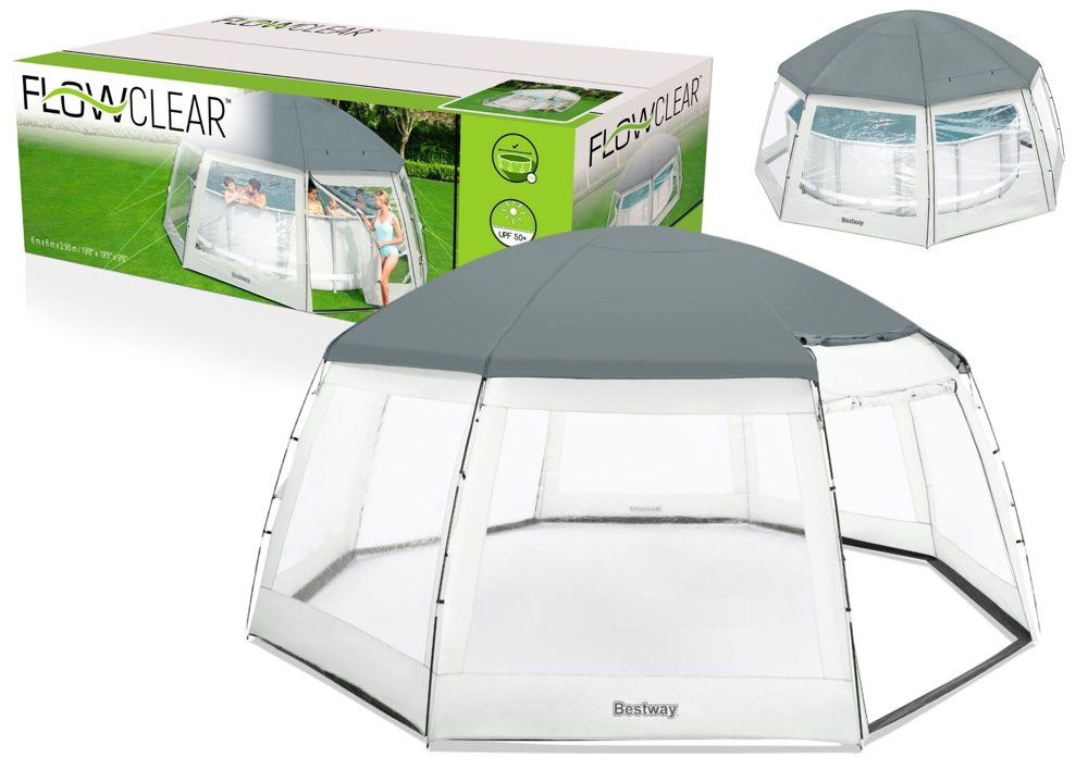 Pavilon sátor úszómedencéhez 600 x 600 x 295 cm Bestway 58612