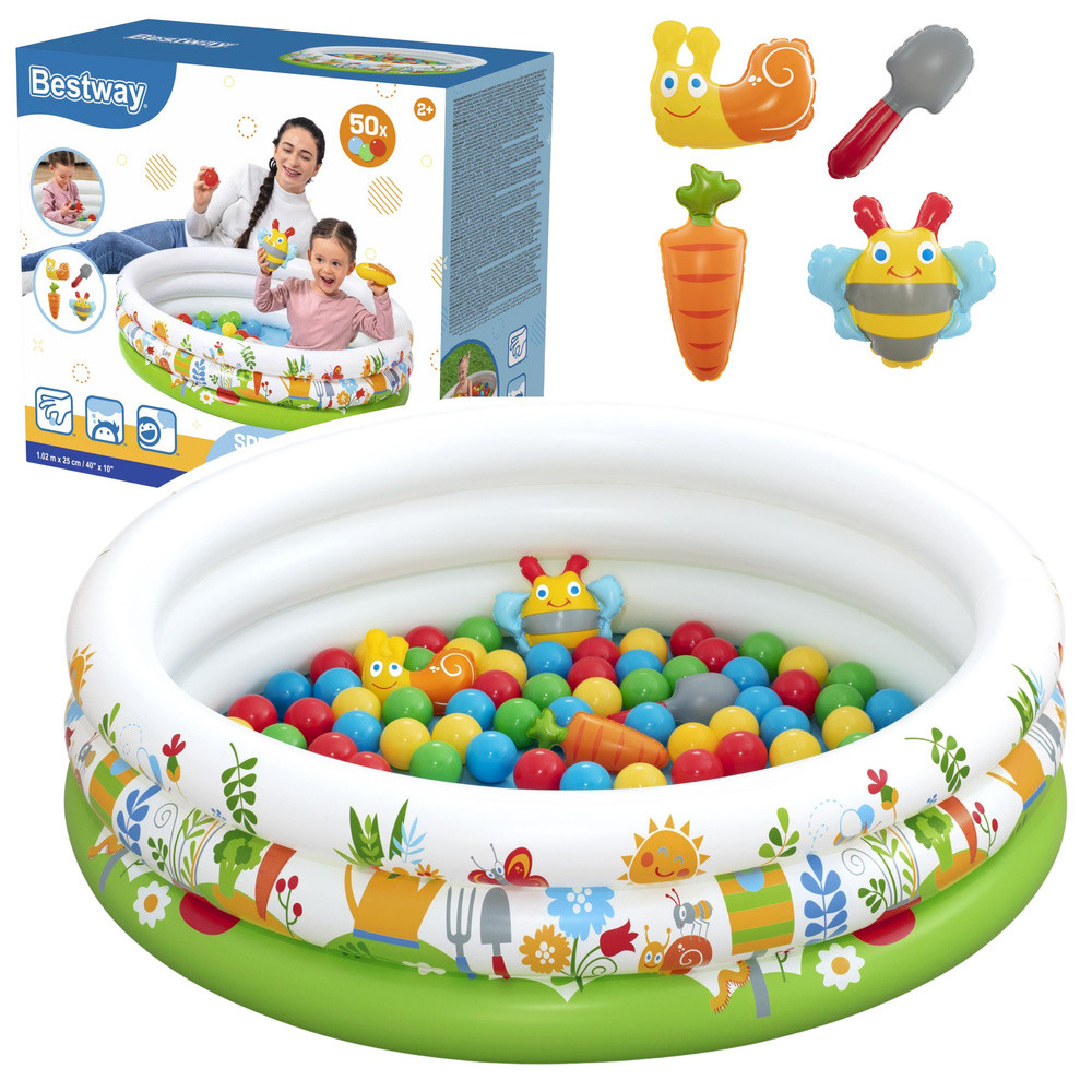 Felfújható labdamedence 102 cm x 25 cm Bestway 52466