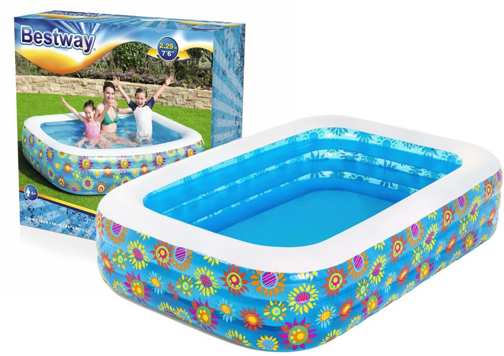 Felfújható medence virágok 229 x 152 x 56 cm Bestway 54120